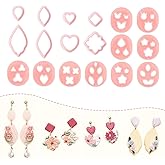 Sekonow 18 Pack Polymer Clay Cutters for Earrings, Geometric Shapes Flower Butterfly Leaf Polymer Clay Molds Jewelry Making Tools