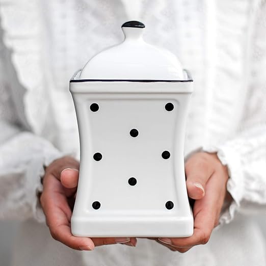 Amazon Com City To Cottage Handmade White And Black Dot Large