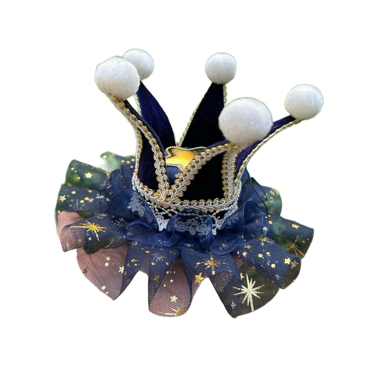BPURB Women Circus Clown Hat Men Jester Mini Top Hat Lolita Headband Halloween Cosplay Costume for Carnival Christmas Party — image 1