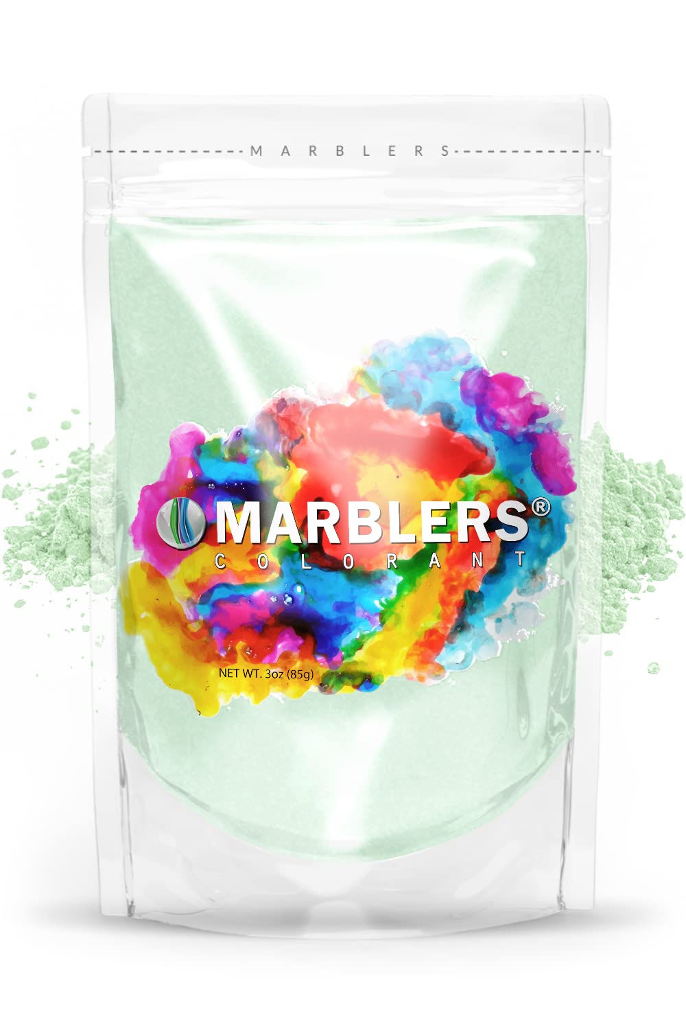 MARBLERS Green Mica Powder [Mint] 3oz (85g) | Cosmetic Grade | Epoxy Resin Pigment | Dye | Non-Toxic, Vegan, Cruelty-Free | Lip Gloss, Nails, Body Butter | Bath Bomb, Candle & Soap Making