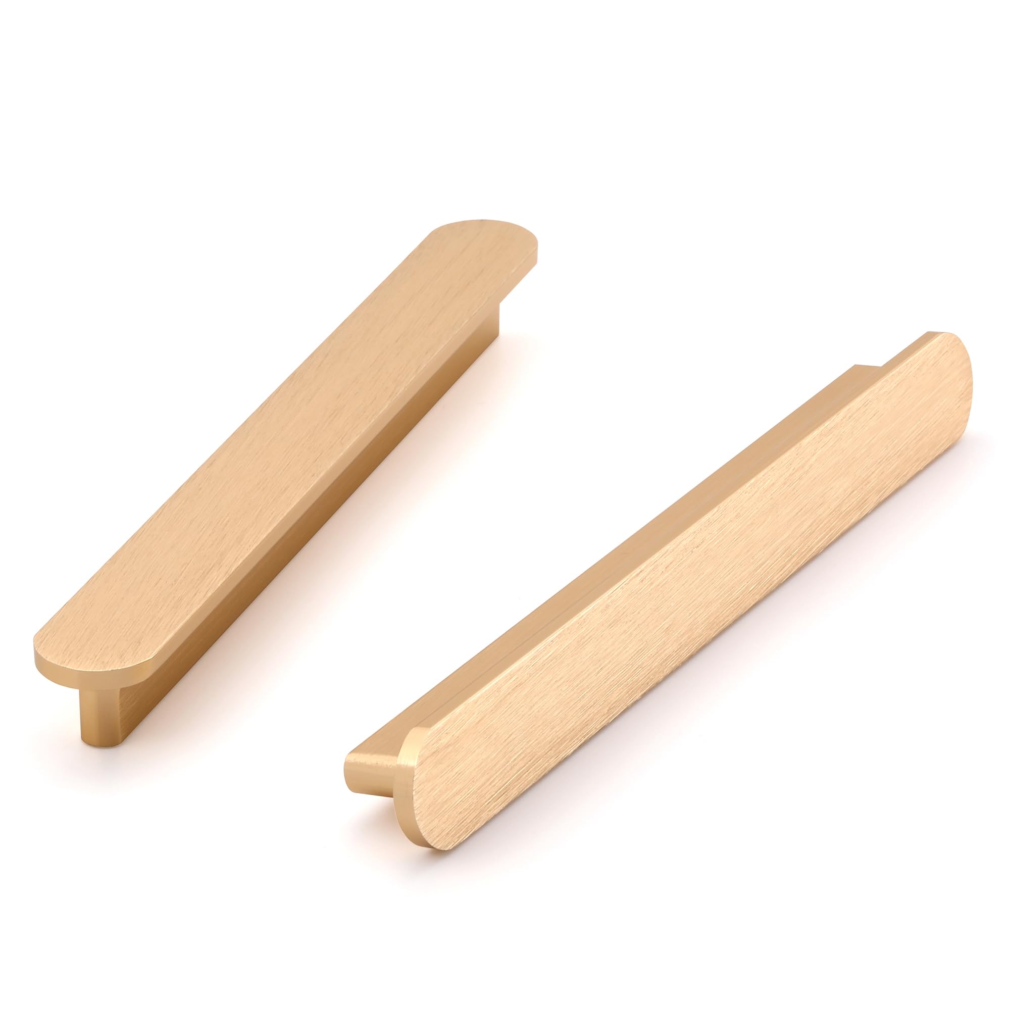 Ndjiloik Pack of 6 Golden Kitchen Handles, Door Handles, 128 mm, Borehole Spacing, Cabinet Handles, Furniture Handles, Drawer Handles