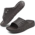 GPOS Mens Sport Recovery Sandals Plantar Fasciitis Thick Cushion Slides Sandals Lightweight Comfort Orthotic Slippers