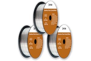 PGN BEARINGS (3 Pack) PGN Flux Core Wire .035 - E71T-11 .035 Inch, 2 Pound Spool - Gasless Mild Steel Welding Wire with Low Splatter - For All Position Arc Welding