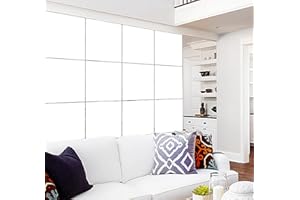 Lchen Solid Hanging Room Divider,12 Pieces Solid Board Screen Panels White Home Decoration Room Partition (White Board,15.7"x15.7"x0.03")