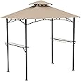 Garden Winds Replacement Canopy for Grill Shelter L-GZ238PST-11, MS1208404301, Riplock 350 - Beige