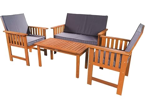 Habitat Et Jardin Salon De Jardin En Bois Exotique Bangkok Gris