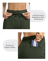 G Gradual Women's Joggers Pants with Zipper Pockets