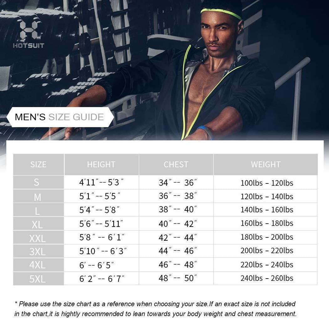 HOTSUIT Sauna Suit Men Anti Rip Boxing Sweat Suits Exercise Workout Jacket : Sports & Outdoors