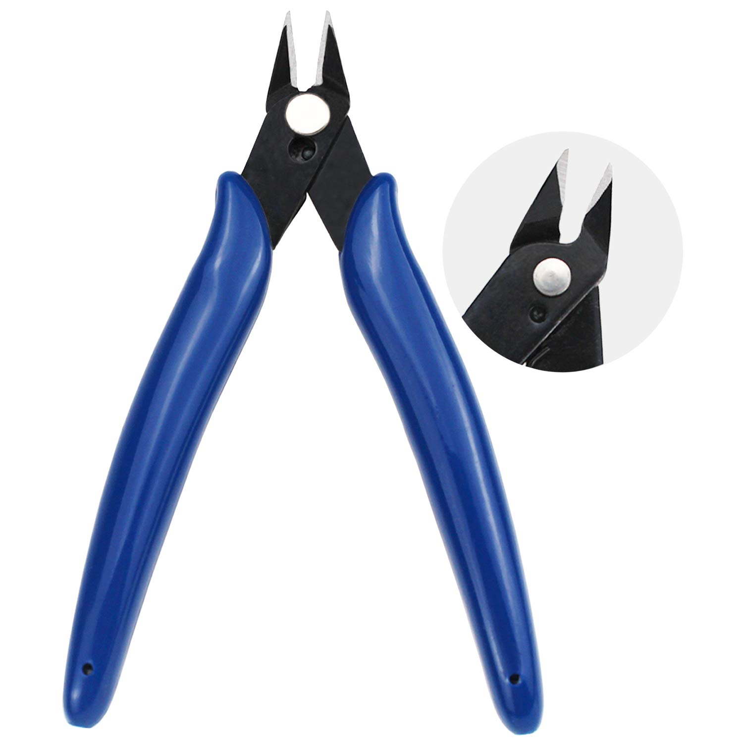 Kalim 5'' Mini Wire Cutter, Precision Flush Cutter, Strong and Sharp Side Cutting pliers with an Opening Spring, Ideal for Ultra-fine Cutting Needs