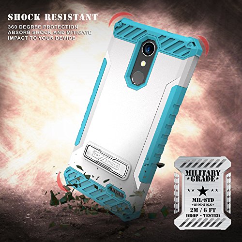 ZTE Grand X4, ZTE Blade Spark Case, Trishield Durable RuggedPhone Cover With Holster Detachable Lanyard Loop And Built in Kickstand Card Slot - Parasailing - Thumbnail 4