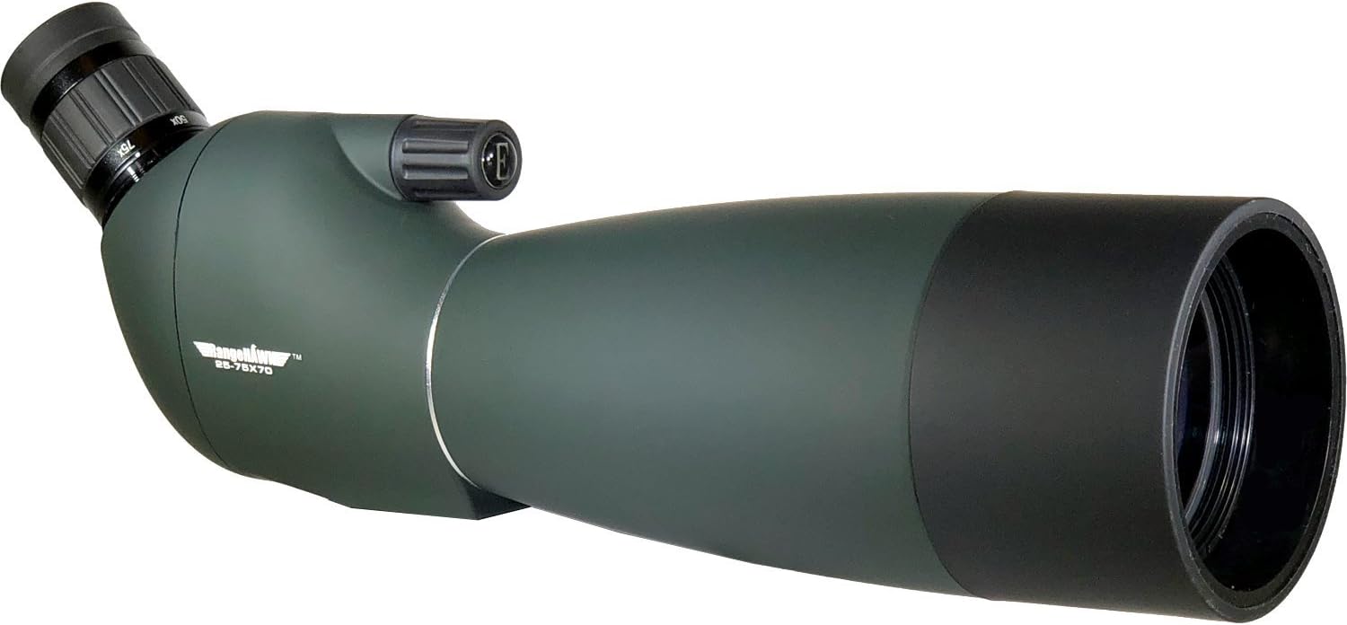 RangeHAWK Target Shooting Spotting Scope (25-75x70), Clear Optics Best for Shooting Range, Hunting, Bird Watching & More. Includes Tripod and Protective Carrying case.
