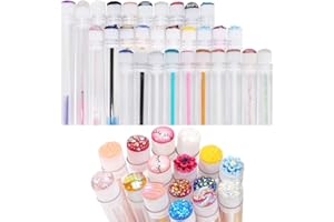 Disposable Mascara Brushes Diamond Eyelash Spoolies Makeup Brush Mascara Wand in Sanitary Tube Lash Supplies. ¡­ (10 Pcs, Mix