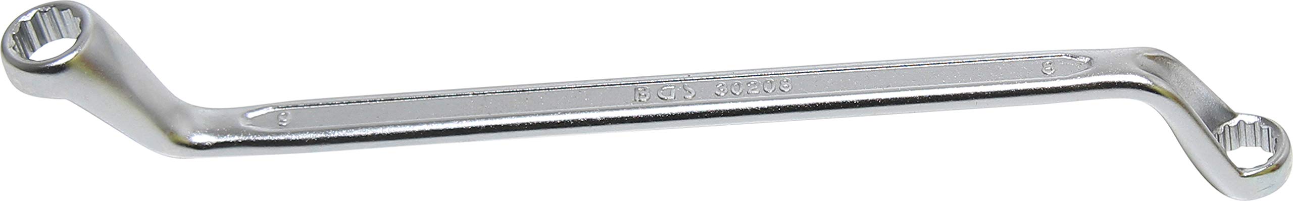 BGS 30208 | Double Ring Spanner | deep offset ends | 8 x 9 mm