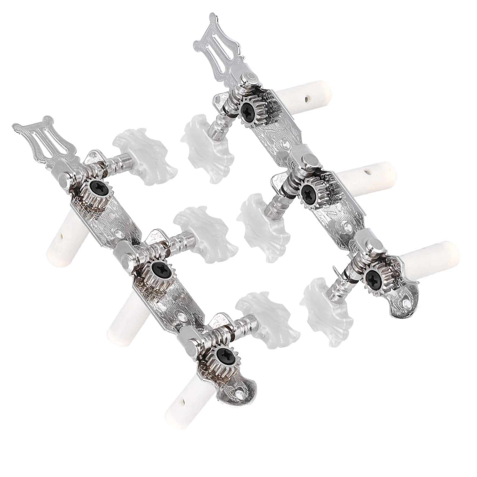 Guitar Machine Heads, 3+3 Acrylic Classical Guitar String Tuning Peg Tuners Machine Heads Guitar Accessories Silver For Guitar Tuning,Acoustic guitar accessories