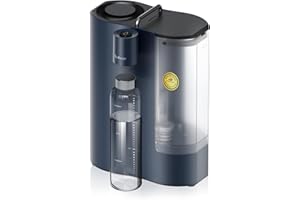 Bluevua RO100ROPOT-Travel Reverse Osmosis System Countertop Water Filter, Compact 6-Stage Filtration with UV, Includes Glass Bottle, Portable Water Purifier for Home & Travel, Blue