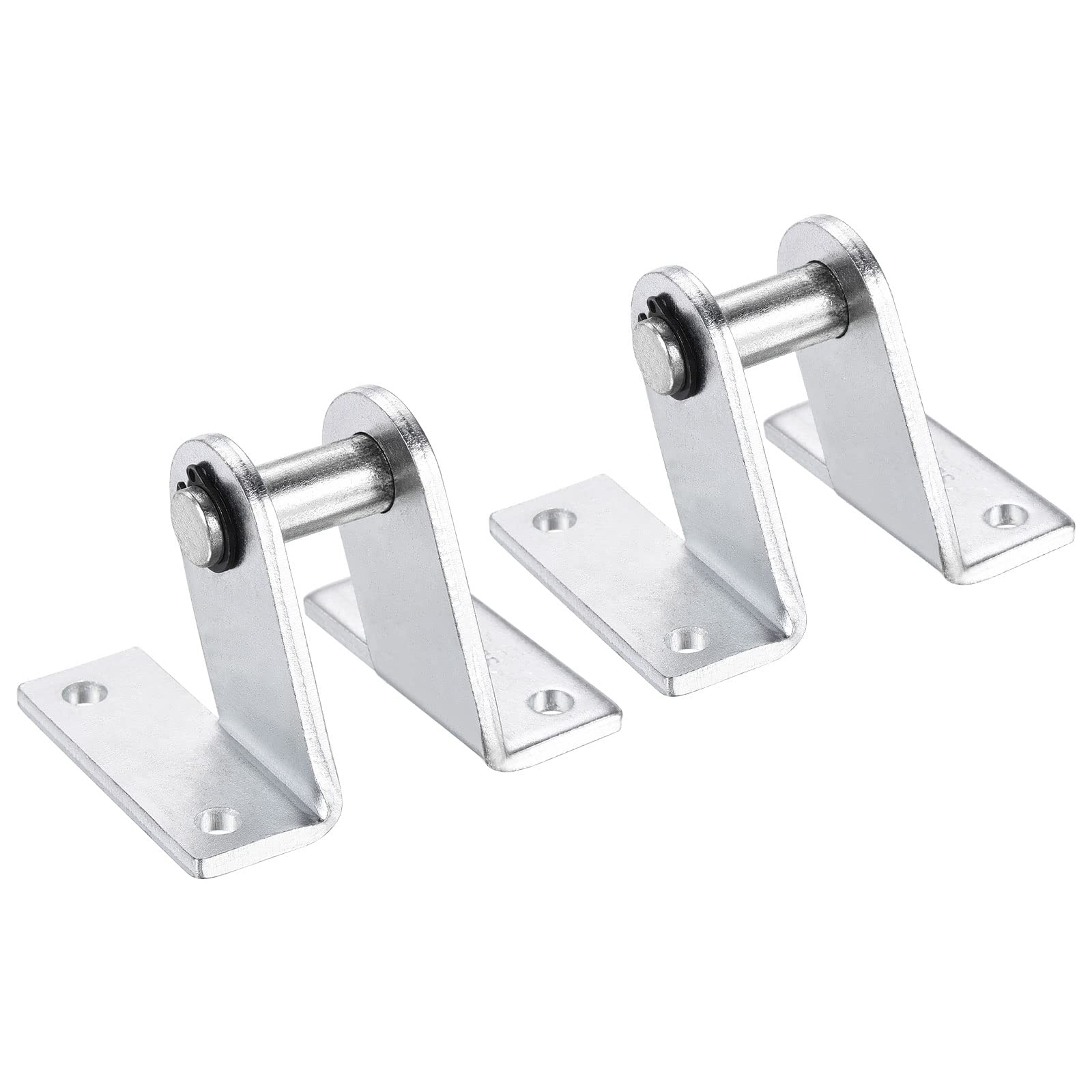 PATIKIL 75x56mm Air Cylinder Rod Clevis 2 Pack Mounting Bracket Rear Pivot Mount Pneumatic Parts, Silver