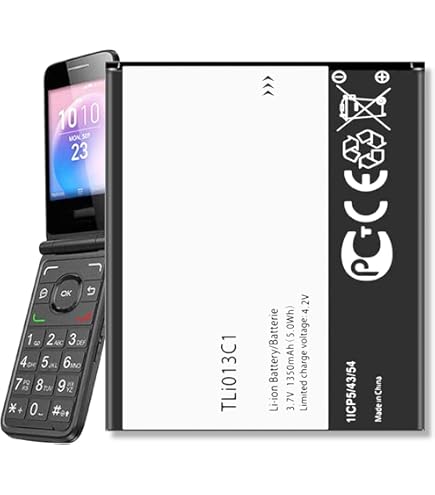 Go Flip Phone Alcatel Phone Battery Replacement TLi013C1 Battery