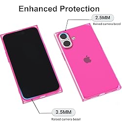 LoeoeL for iPhone 16 Plus Clear Case Rectangle