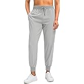 Soothfeel Women's Joggers with Zipper Pockets Lightweight Running Gym Travel Casual Workout Athletic Joggers Pants for Women