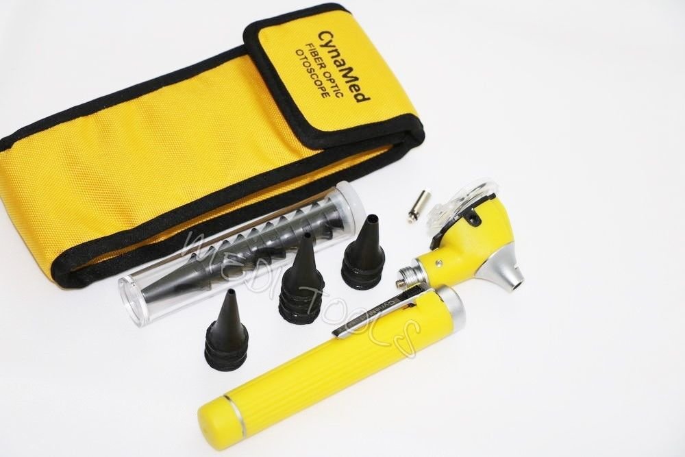 New Premium LED Bright Light Diagnostic Otoscope Pocket Size (Yellow