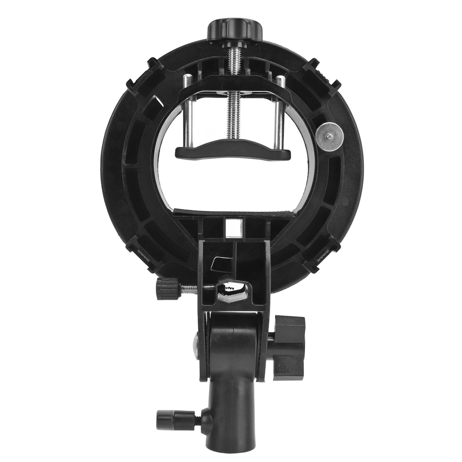S Type Bracket for Bowens Mount Holder, Unique Flash Installation Method, for Elinchrom Mount, with Softbox, Reflector, Beauty Dish, Umbrella Input Holes