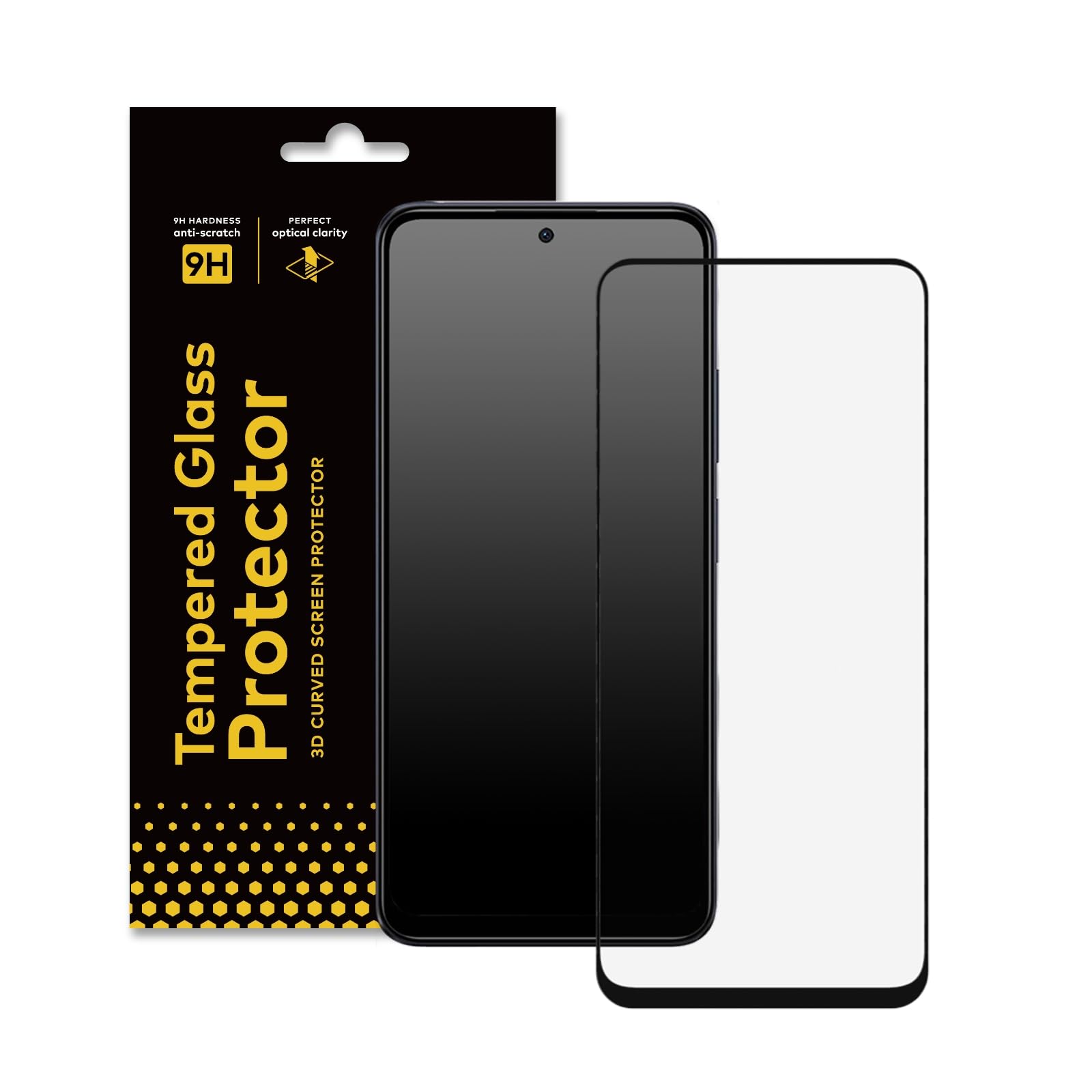RHINOSHIELD Screen Protector Compatible with [Redmi Note 12 5G (Global)] | 9H Curved Edge to Edge Tempered Glass - Full Coverage Clear and Scratch Resistant Screen Protection