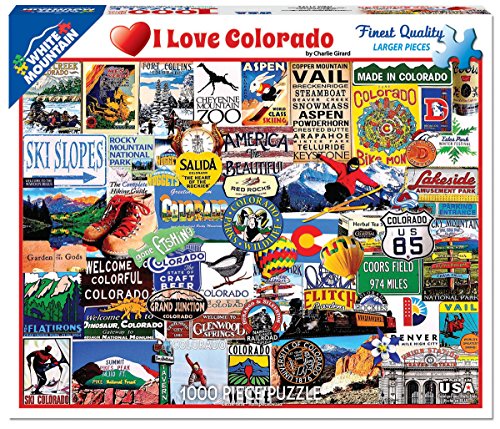 White Mountain Puzzles I Love Colorado Jigsaw Puzzle (1000 Piece)