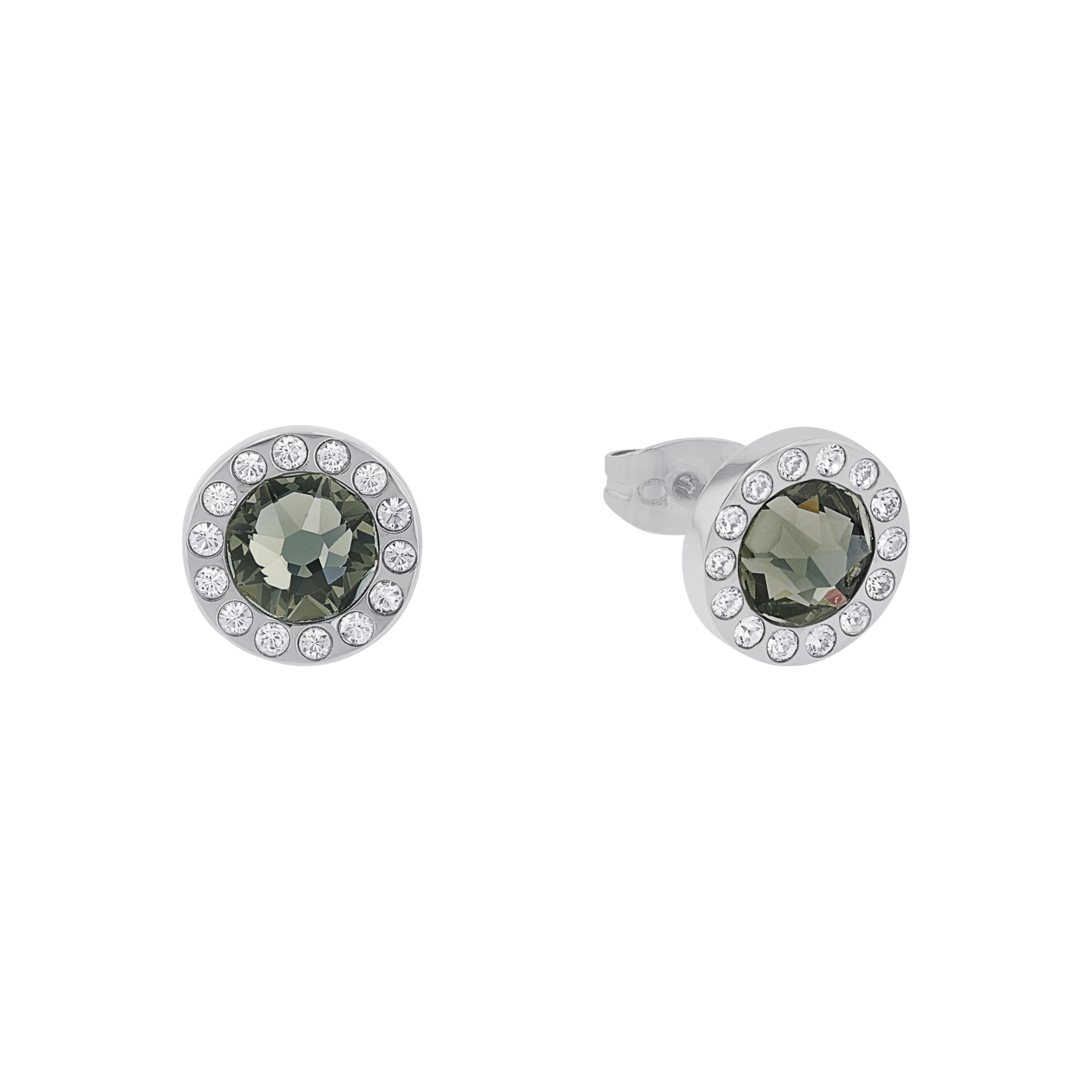 s.Oliver Stud earrings Women Ear jewelry, with Crystal, 10 cm, Silver, Comes in jewelry gift box, 2015124 — image 1