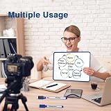DumanAsen Double Sided Dry Erase Whiteboard with Pens and Eraser (Blue) 12x8 view 7