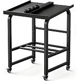 Dumbbell Stand Only, Kettlebell Rack, Adjustable Weights for 500 Lbs | 2 Tier Dumbbell Rack, With Wheels，Heavy Duty Steel Dumbbell Rack, Home Gym Essentials Adjustable Feet