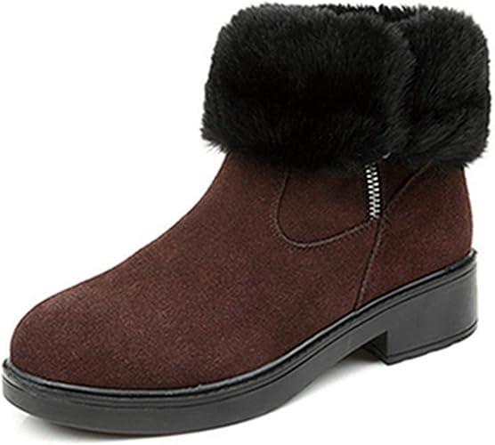 Amazon G7lz 超軽量 カジュアル ボア ブーツ レディース ショートブーツ ムートン 折り返し 2way仕様 防寒 雪靴 滑らない 防滑 雪道 旅行 スエード調 ジップ ふわふわ やわらかい 痛くない スノーブーツ ムートンブーツ ミセス ファッション G7lz ブーツ ブーティ