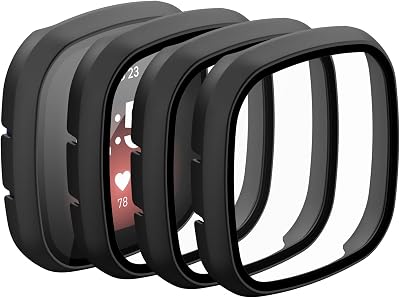 AMCC Case Fitbit Sense Versa 3 Screen Protector Hard PC Plated Full Coverage