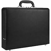 HAESTUS Briefcases for Men, Leather Briefcase Man, Briefcase with Lock | Business Brief Case, Durable Executive Attache Case for Laptop Documents, Men's Hard Briefcase for Work Office Travel