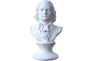ECYC 11.8" Mozart Head Busts Statue Figurines Vintage Resin Sculpture Home Decor Souvenirs Creative Gifts
