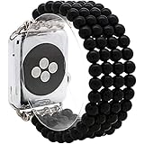 KAI Top Beaded Bracelet Compatible with Apple Watch Band 38mm 40mm 41mm 42mm 44mm 45mm 46mm 49mm, Natural Stone Beaded Elastic Stretchy Replacement Band for iWatch Ultra SE Series 10 9 8 7 6 5 4 3 2 1