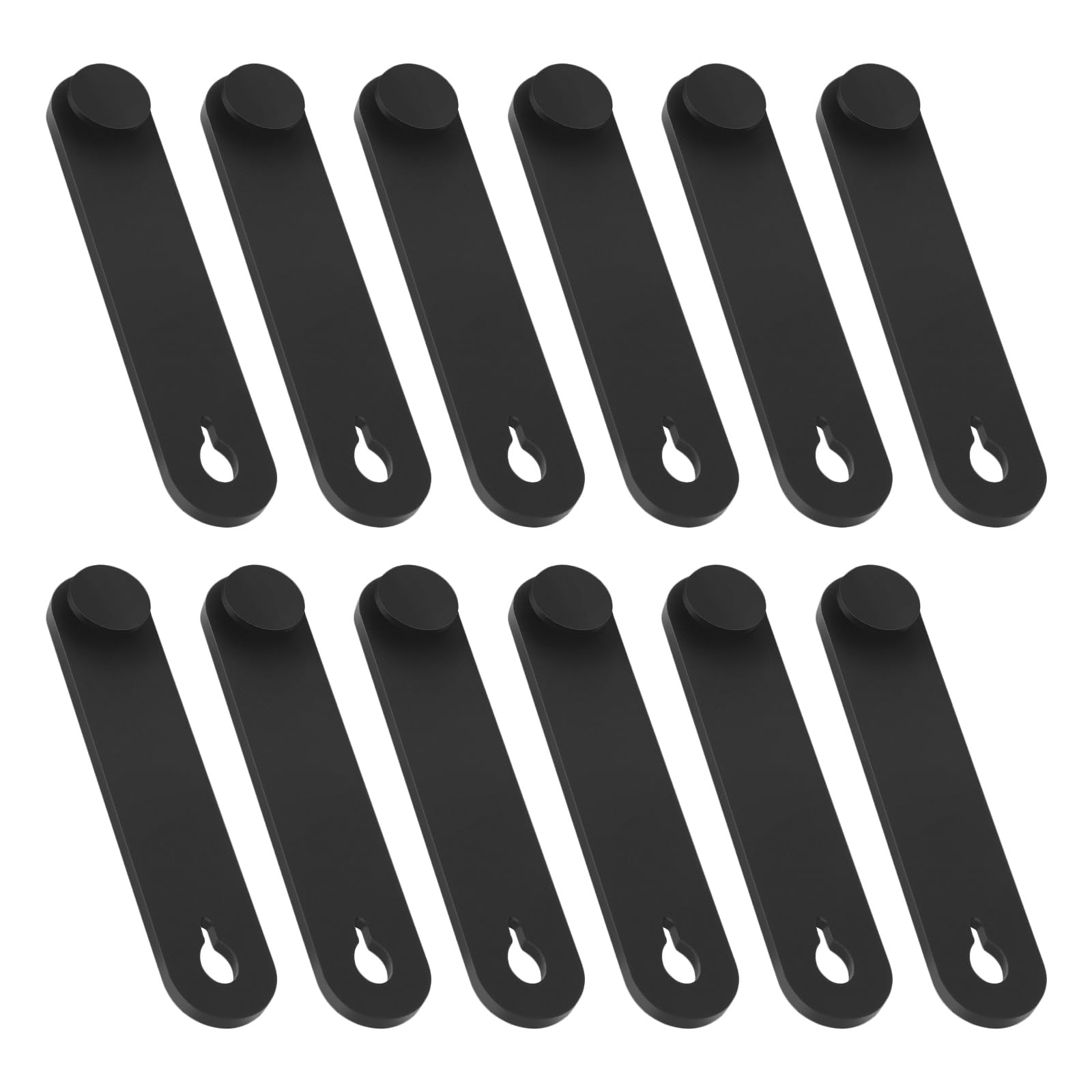 Create idea 12PCS Cable Ties Rubber Cable Organiser Holder Wire Management Strap for Motorcycle Car Mechanical Product Household Charger Wire 57x12mm Black