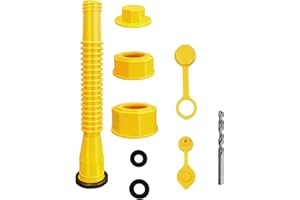 Beiskll Gas Can Spout Replacement Kit, Flexible Nozzle for 1/2/5/10 Gal Cans (yellow)