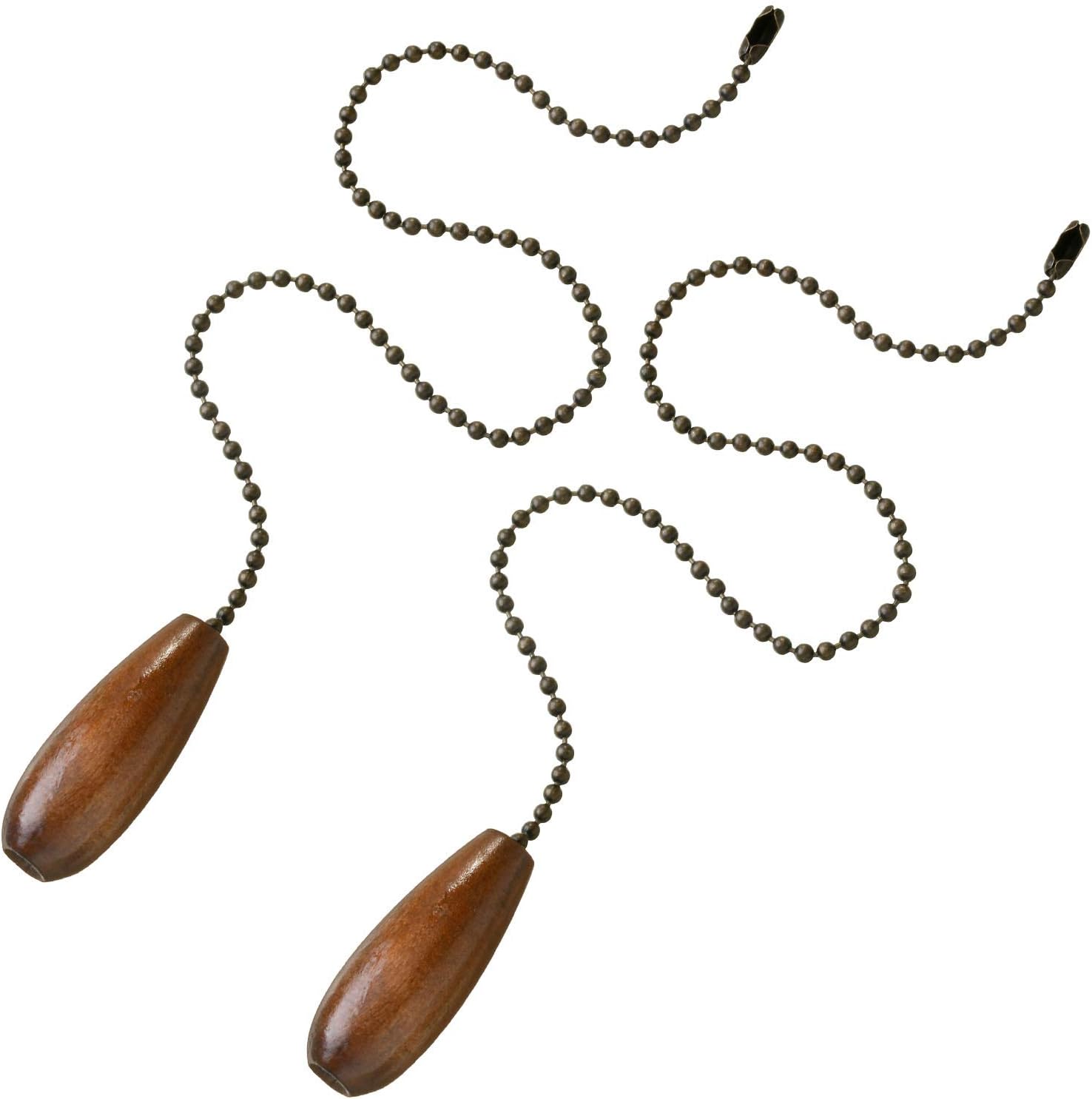 4 Pieces Ceiling Fan Chain Pulls Wooden Pull Chain Extension Pull Chain for Ceiling Light Lamp Fan Chain (Walnut Color): Arts, Crafts & Sewing
