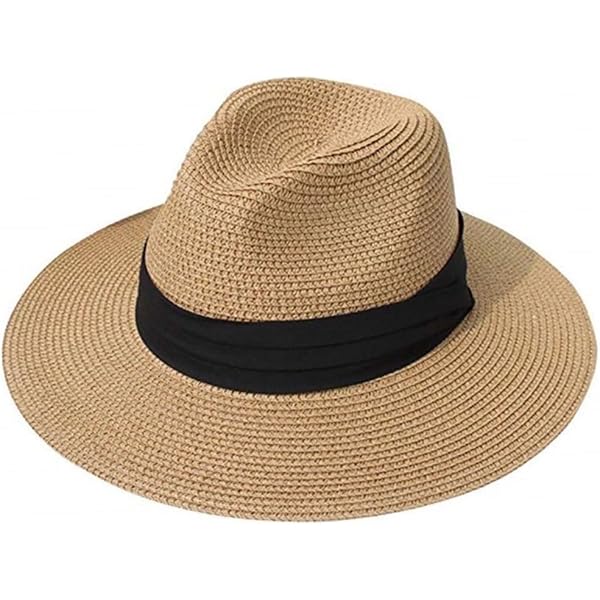 Double Weaved Hard Shell Shade Hat Large Fit Wide Brim Straw  display picture 1