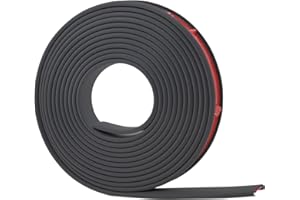 PENCK Countertop Edge Trim 7/10'' x 16.4ft, U-Shape Plywood Edge Banding, Self Adhesive Veneer Wood Trim Molding, TPE Flexible Furniture Desk Edge Protector for Cabinet Repair, Black