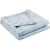 Madison Park Windom Down Alternative Blanket, Premium 3M Scotchgard Moisture Wicking Treatment, Lightweight and Soft Bed Cover For All Season, Satin Trim, Blue Full/Queen