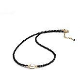 Gempires Gemstone Beaded Necklace with Freshwater Pearl Choker Style Jewelry Hypoallergenic Non Tarnish Gold Plated Crystal Beads Necklaces For Women
