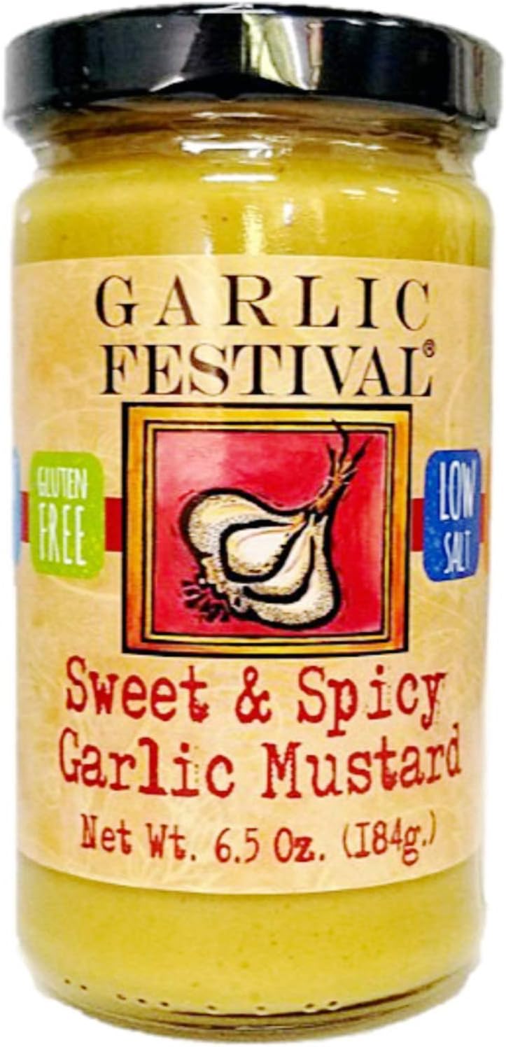 Garlic FestivalFoods Sweet and Spicy Garlic Mustard 6.5 oz. (184g)