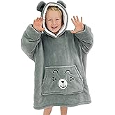 Wearable Blanket Kids 3-10yr, Fun Animal Kids Blanket Hoodie, Hooded Sweatshirt, Oversized Comfy Hoodie Boys, Girls, Toddlers