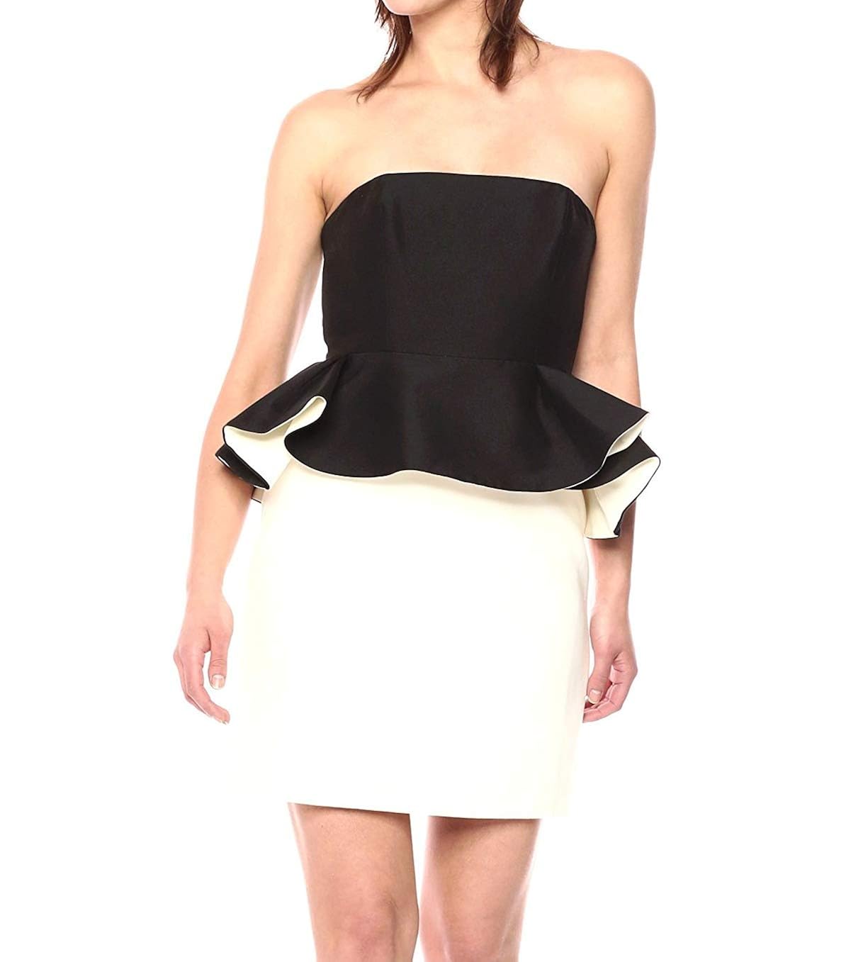 halston heritage peplum dress