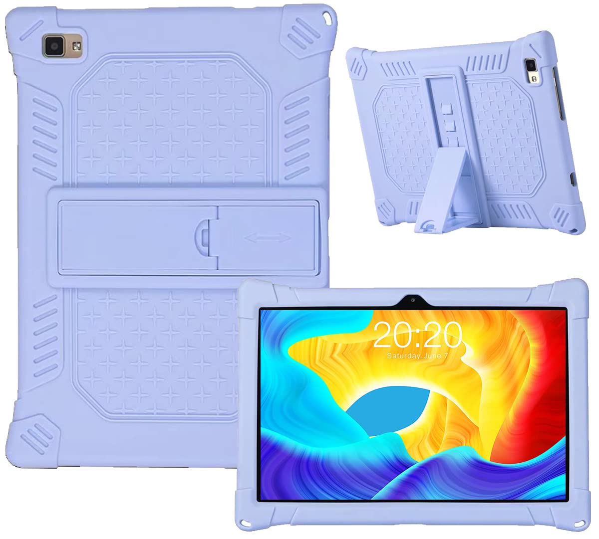 AKNICI TECLAST P20HD Tablet Case, Protective Case Cover for TECLAST P20HD/TECLAST M40/TECLAST M40 Pro/YESTEL T5/Blackview Tab8/Blackview Tab 8E/Dragon Touch Notepad 102/AOYODKG 10/Ulefone A7 - Purple