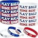 Baseball Silicone Rubber Bracelets Baseball Wristbands for Gifts Party Favors (24 Pieces)