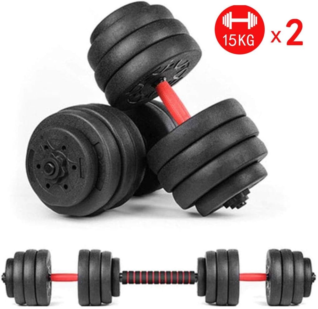 Ownlife Adjustable Fitness Dumbbell Weight Dumbells Bars Gym Dumbells Barbell Set for Men Muscle Body Training (Size : 66lb)