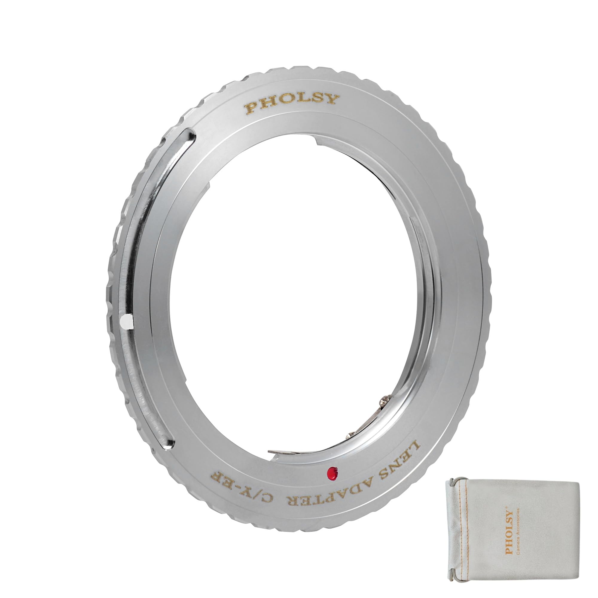 PHOLSY Lens Mount Adapter Manual Focus Compatible with Contax Yashica CY Mount Lens to Canon EOS EF-Mount Camera Body, Contax to EOS, Yashica to EF