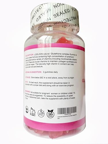 liposomal glutathione gummies LooLoon Supplement: Glutathione 1000mg for antiaging, Beautiful Skin, Immunity Liposomal oral absorption Nerve pain, weakness ya Bundle:Buy 2 Get 1 Free